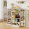 White MDF Pantry Cabinet with 5-Tier Storage and Adjustable Shelves
